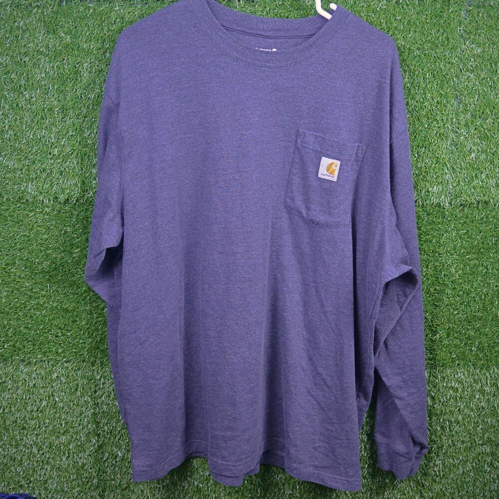 Carhartt Long Sleeve Shirt - Chest Pocket - Dark Gray - Men's Size XL Loose Fit